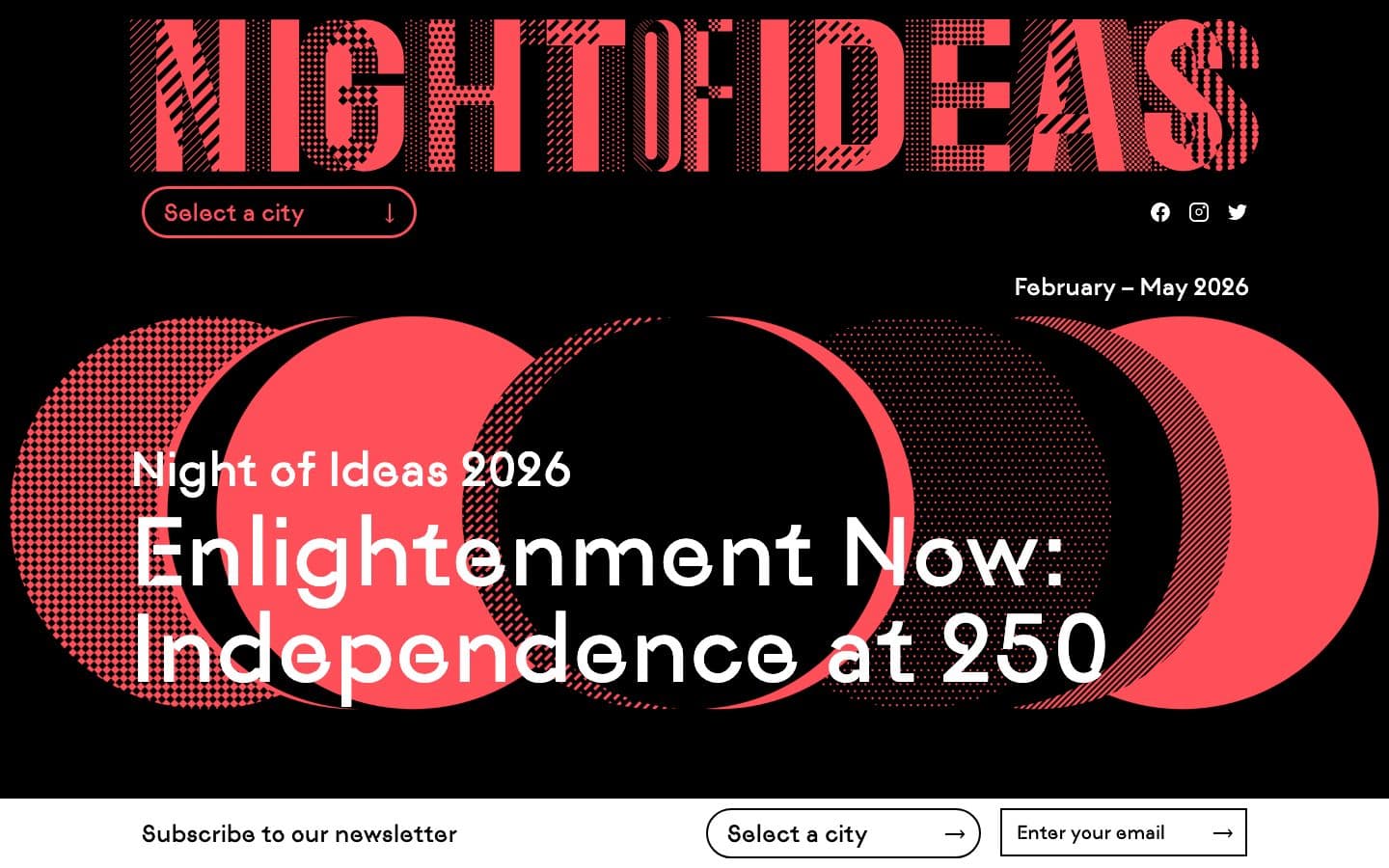 Night of Ideas 2026 website home page